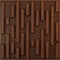 Ekena Millwork 19 5/8in. W x 19 5/8in. H Staggered Brick EnduraWall Decorative 3D Wall Panel Covers 2.67 Sq. Ft. WP20X20SBDRU - alternate 1